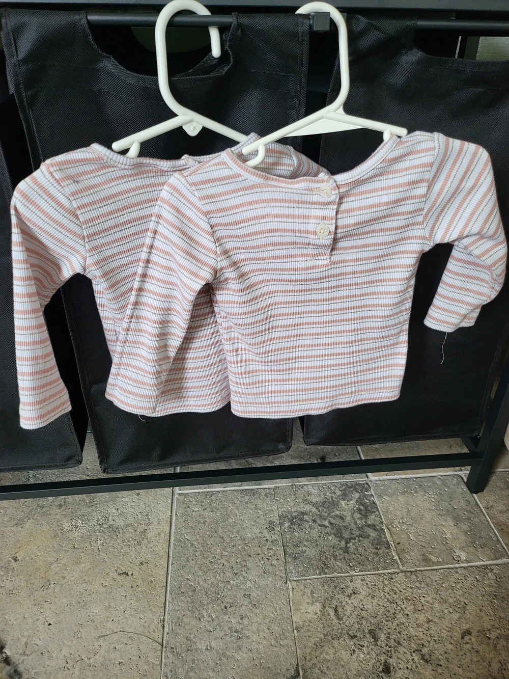TWIN GIRL SET- Gold Foil Pink Hooded Jacket - Girls 12M - Picture 4 of 10